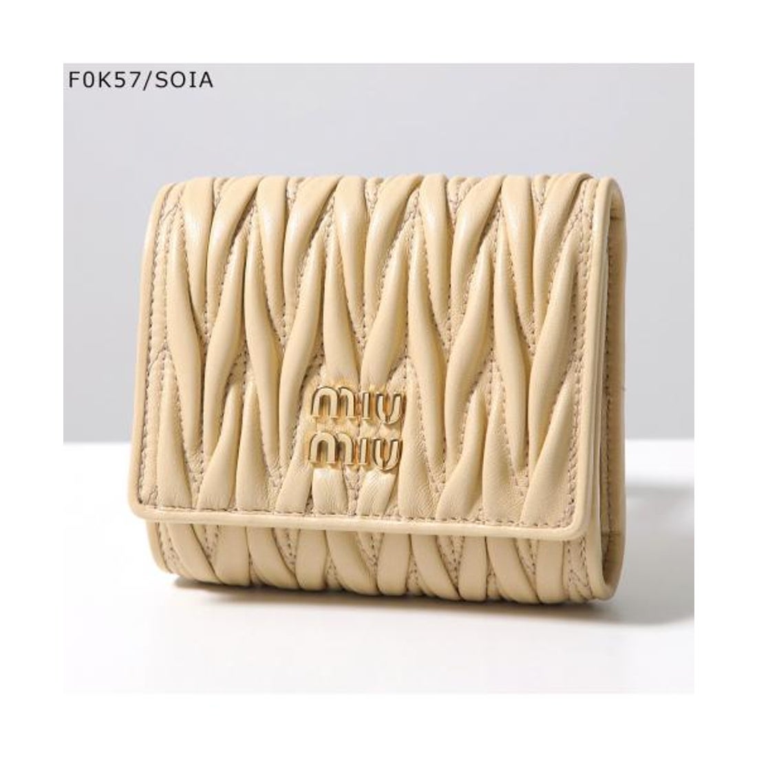 ミュウミュウ Miu Miu MIUMIU 三つ折り財布 MATELASSE マテラッセ