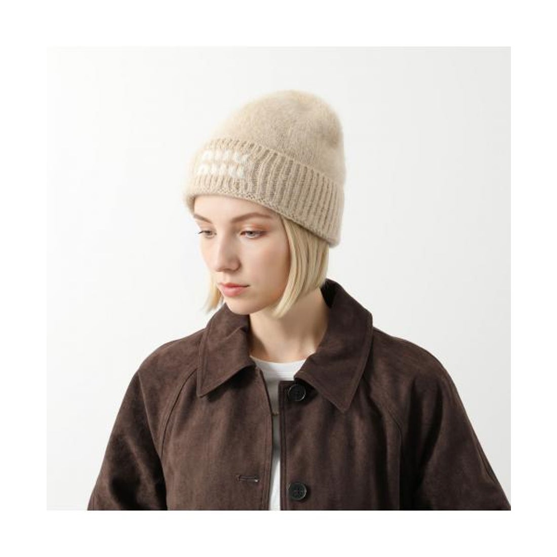 ミュウミュウ Miu Miu MIUMIU ニット帽 5HC378 2CQD モヘア （F0033