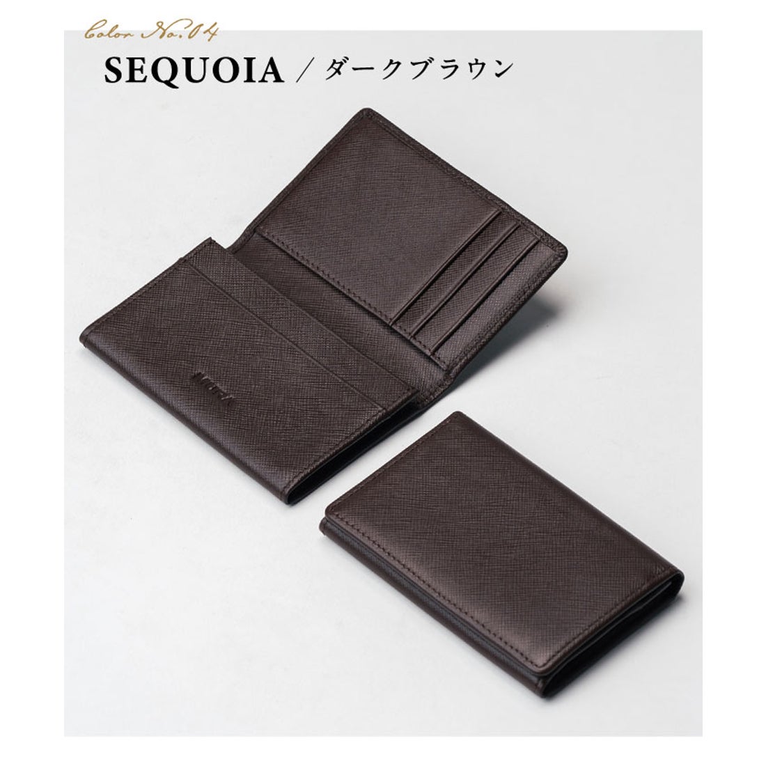 MURA サフィアーノレザー 本革 名刺入れ （キャメル） -ファッション