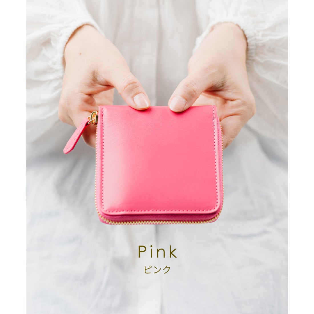 MURA 二つ折り財布 ファスナー 本革 やぎ革 レザー レディース 財布