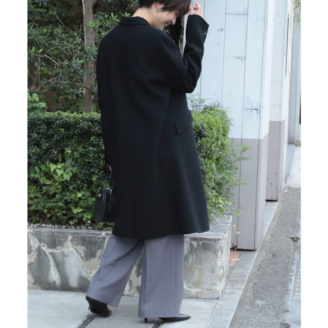 ノーリーズ NOLLEY'S ウールナイロンリバーチェスターコート