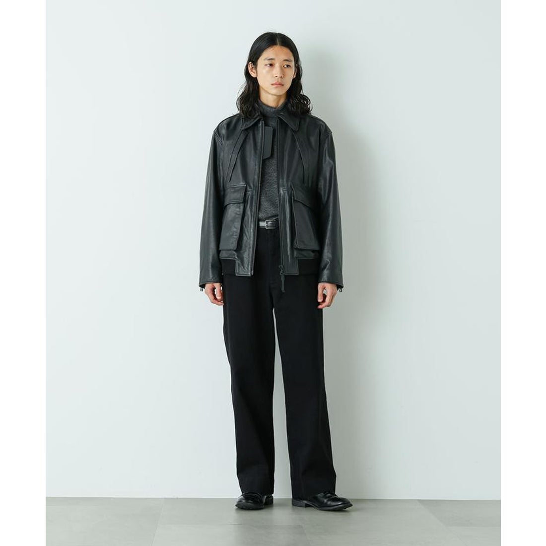 擦れナシ】Buco ブラック レザー シングルライダースジャケット 38