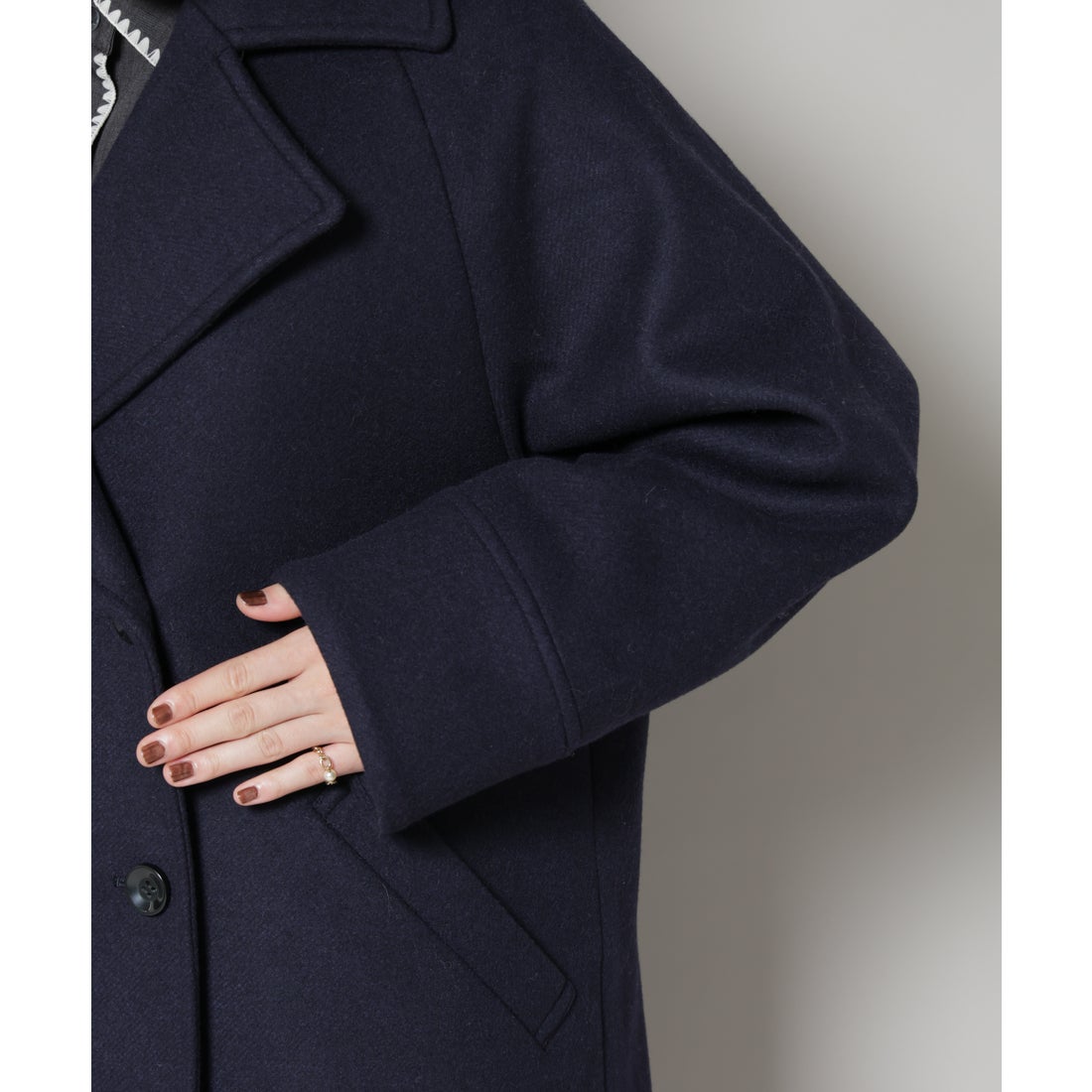 ナノ・ユニバース NANO universe WooLoop コクーンダブルコート