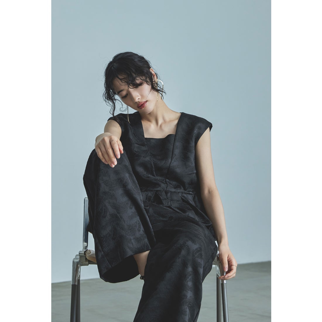 ニアナ niana ペプラムセットアップドレス ワイドパンツ 結婚式