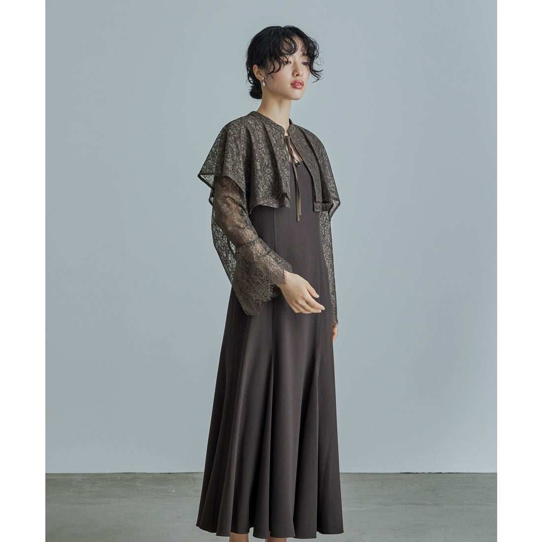 ニアナ niana レイヤードケープドレス ボレロ パーティードレス 結婚式