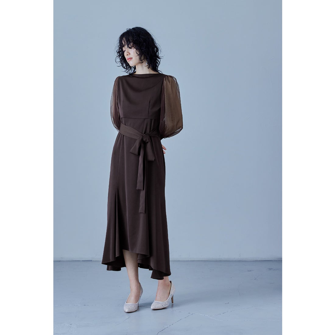 ニアナ niana クロスデザインブラウスセットドレス 結婚式 パーティー