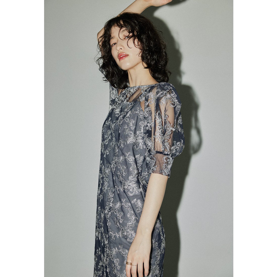 ニアナ niana オリジナルペイズリーパターンドレス 刺繍レース 結婚式