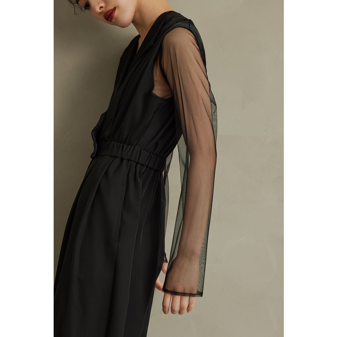 ニアナ niana スタンドアウトカラーオールインパンツ 2点セット パンツ