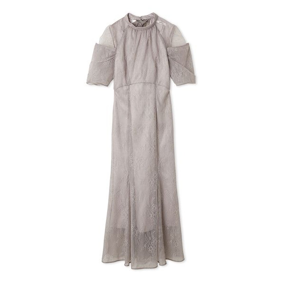 スナイデル SNIDEL シアーショルダーレースドレス （LGRY） -靴