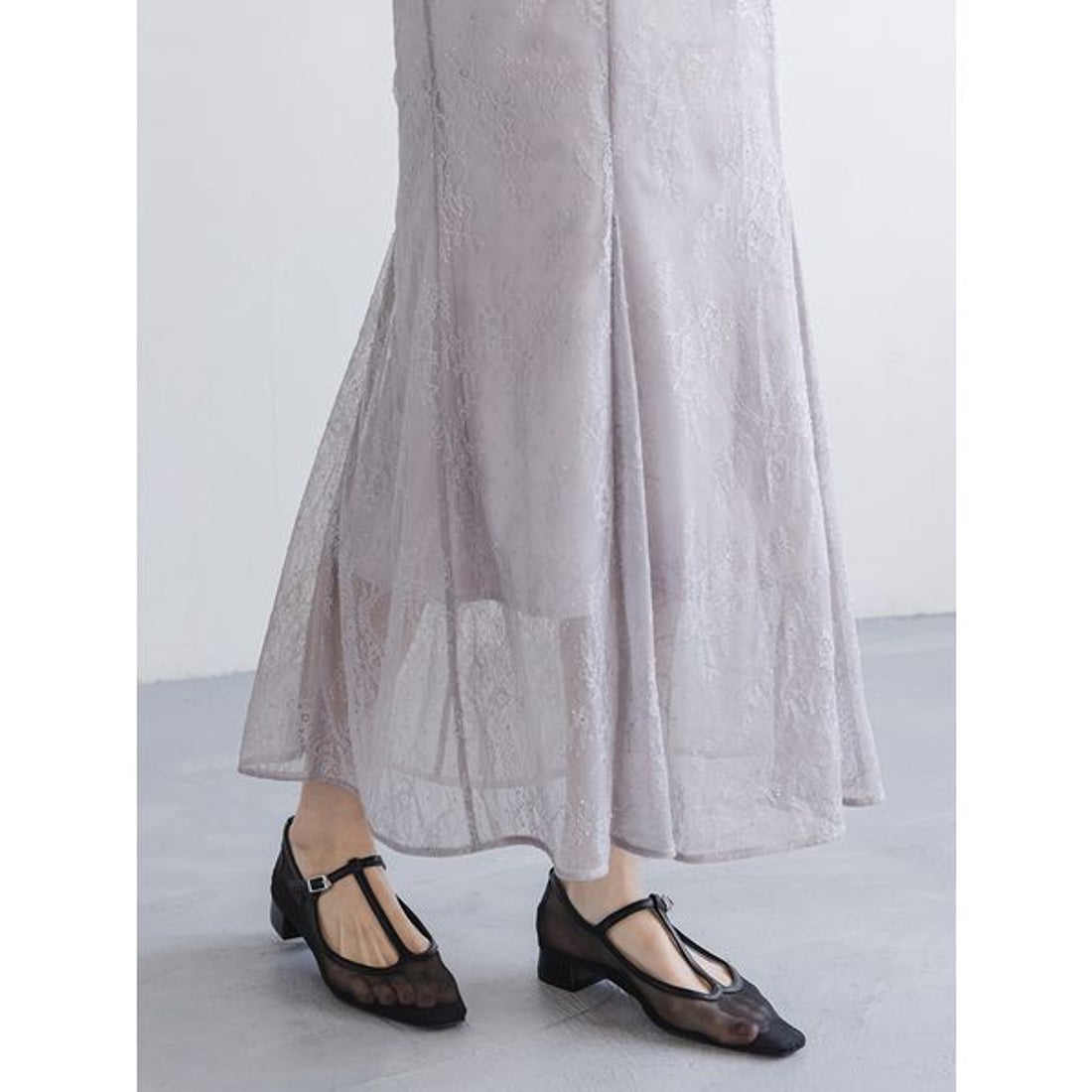 スナイデル SNIDEL シアーショルダーレースドレス （DBLU