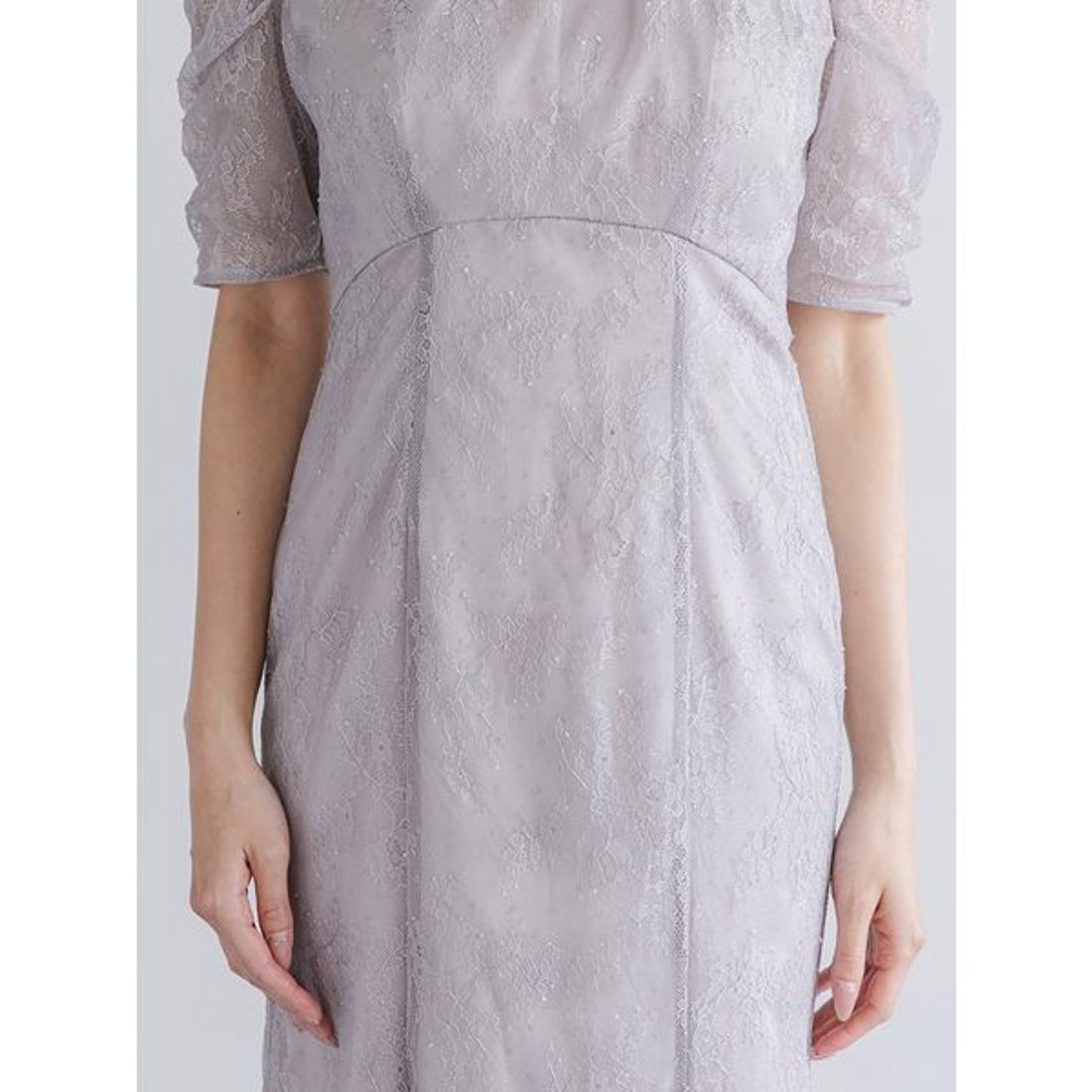 スナイデル SNIDEL シアーショルダーレースドレス （DBLU