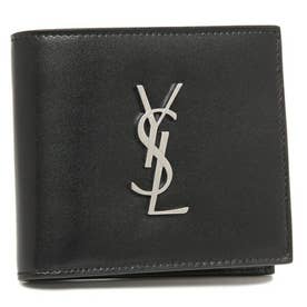 サンローラン SAINT LAURENT 財布 二つ折り財布 モノグラム ブラック
