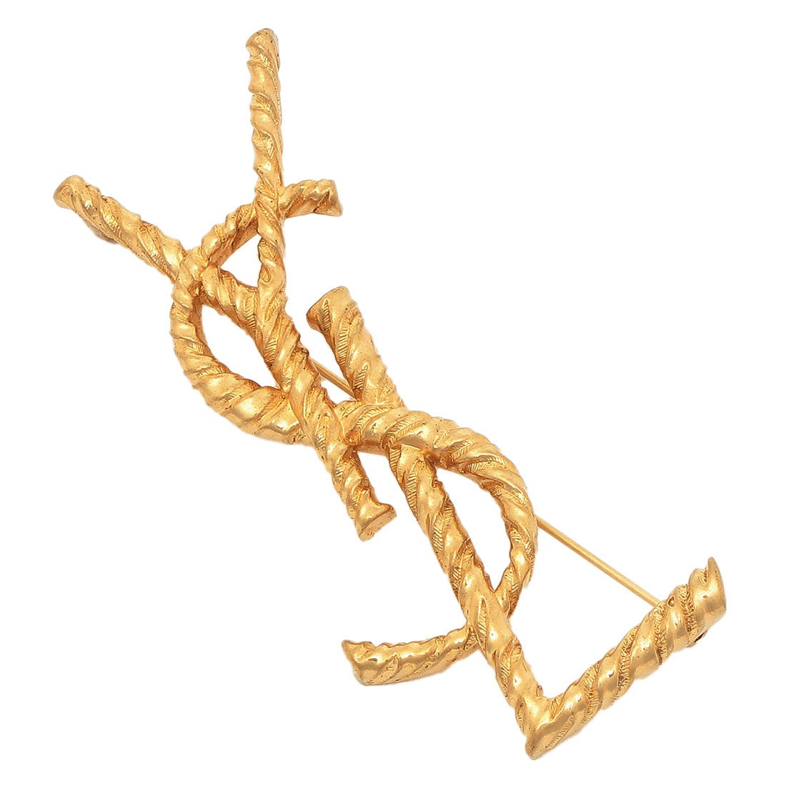 サンローラン SAINT LAURENT ブローチ カサンドラ YSLブローチ