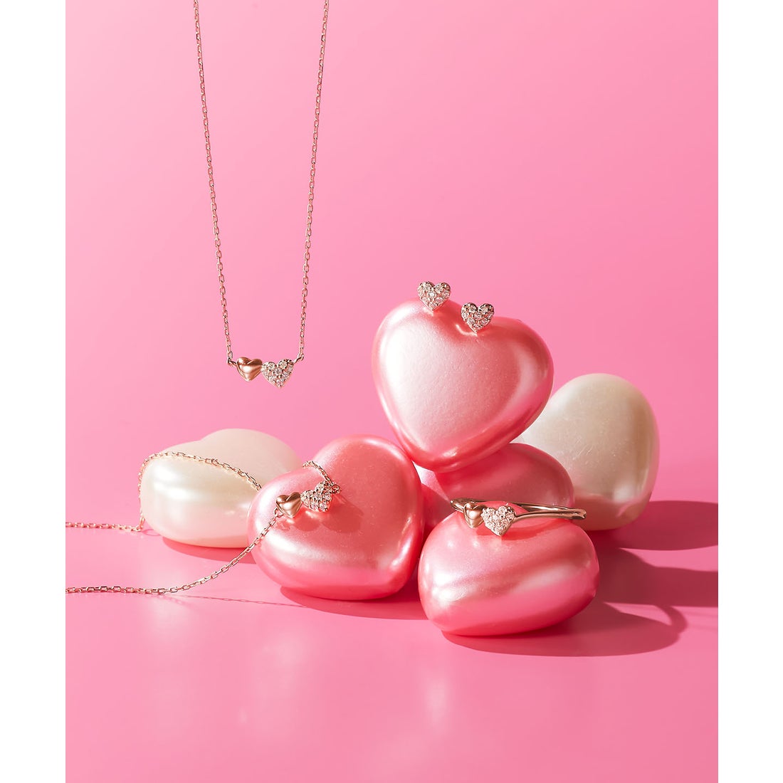 SAMANTHA SILVA サマンサティアラ Samantha Tiara ダブルハート ピアス