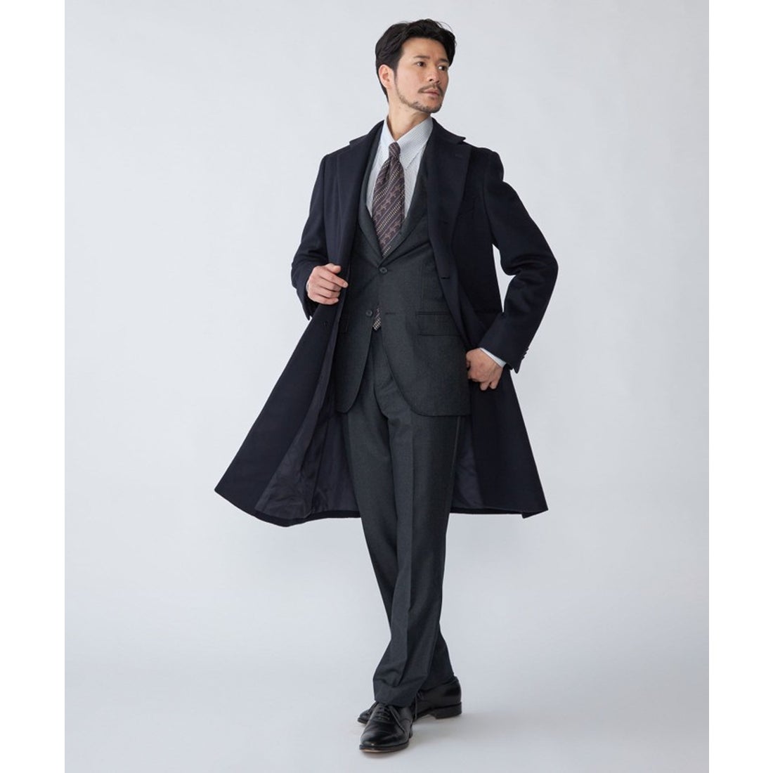 シップス SHIPS SHIPS: ウール/カシミヤ ロング チェスターコート