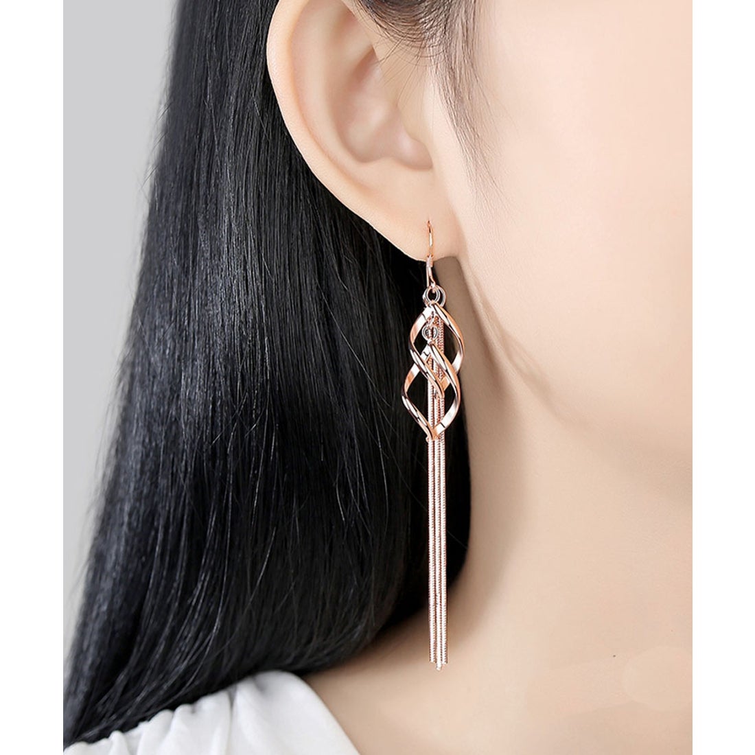 ショッピングゴー shoppinggo フックピアス 揺れる ロングピアス