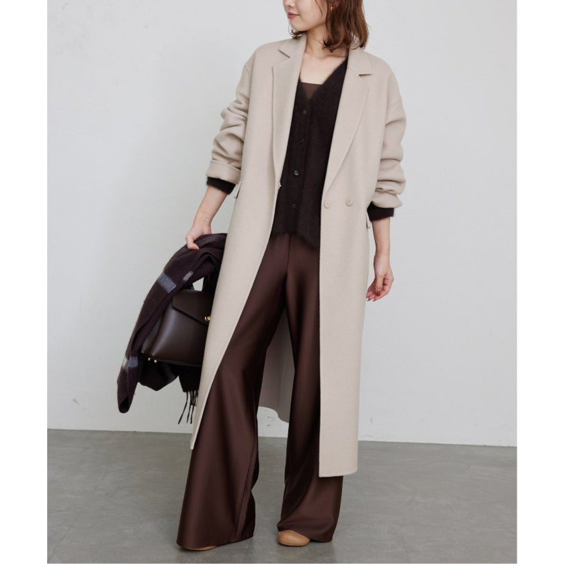 美品】スローブイエナ ダブルフェイスロングチェスターコート 38