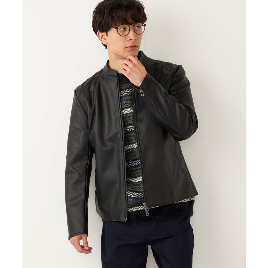 21AW theory シングルライダースジャケット S ブラック 2025年最新