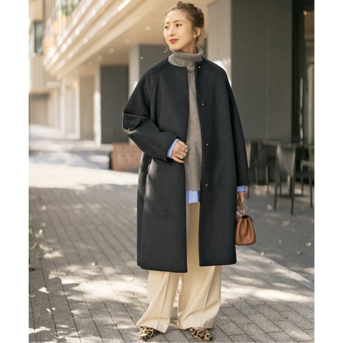 スピック＆スパン Spick & Span S160ビーバーノーカラーコート