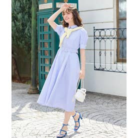 スウィングル SWINGLE ショルダータックストライプシャツワンピース