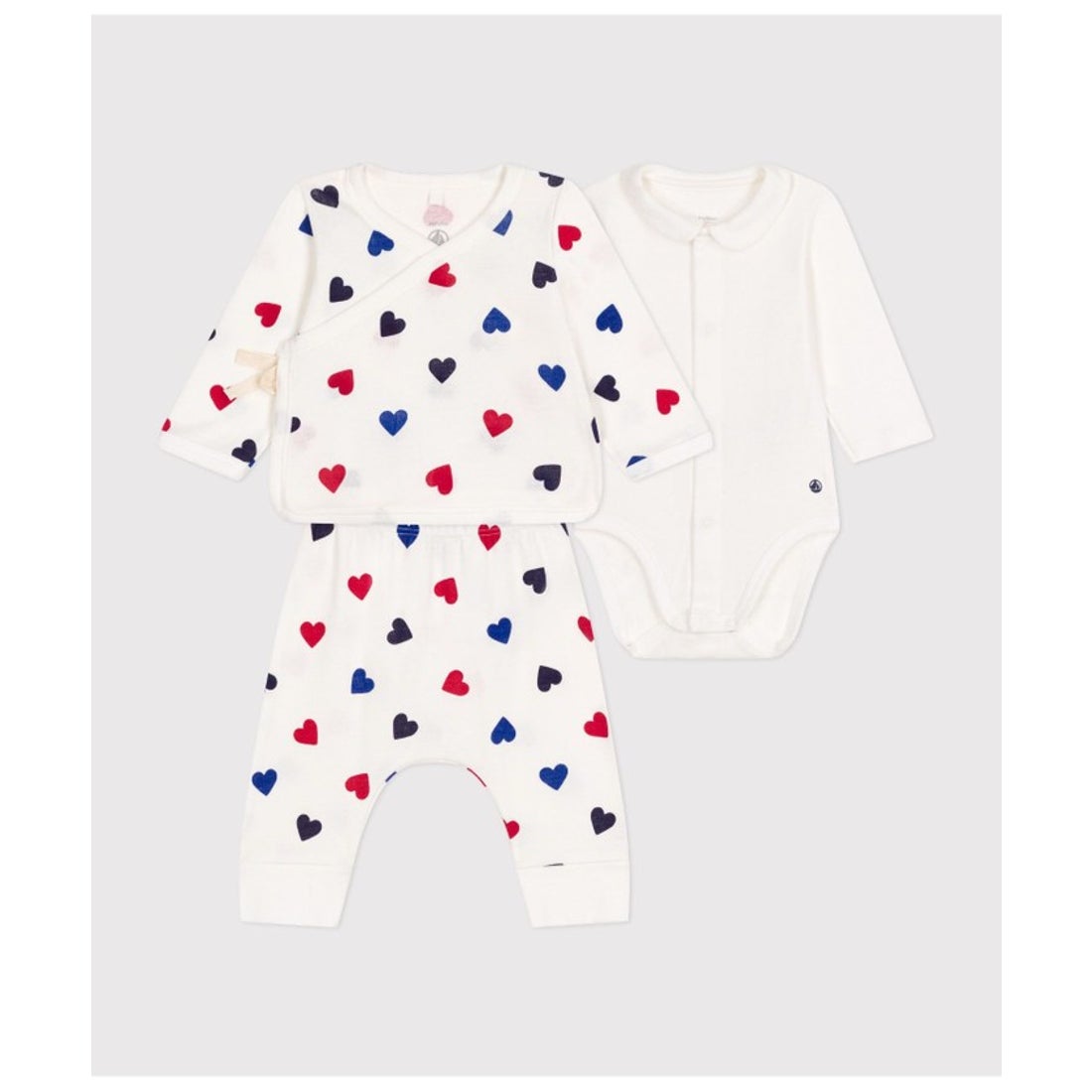 プチバトー PETIT BATEAU ベビー3点セット【返品不可商品】 （オフ