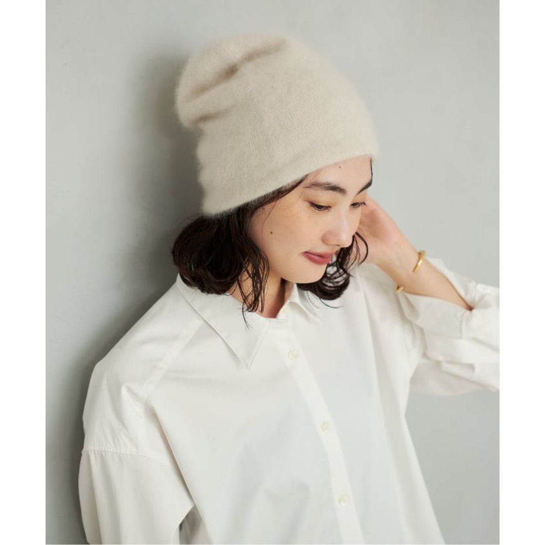 ラルフローレン ニット帽 グレー ベイクルーズジャーナルスタンダード