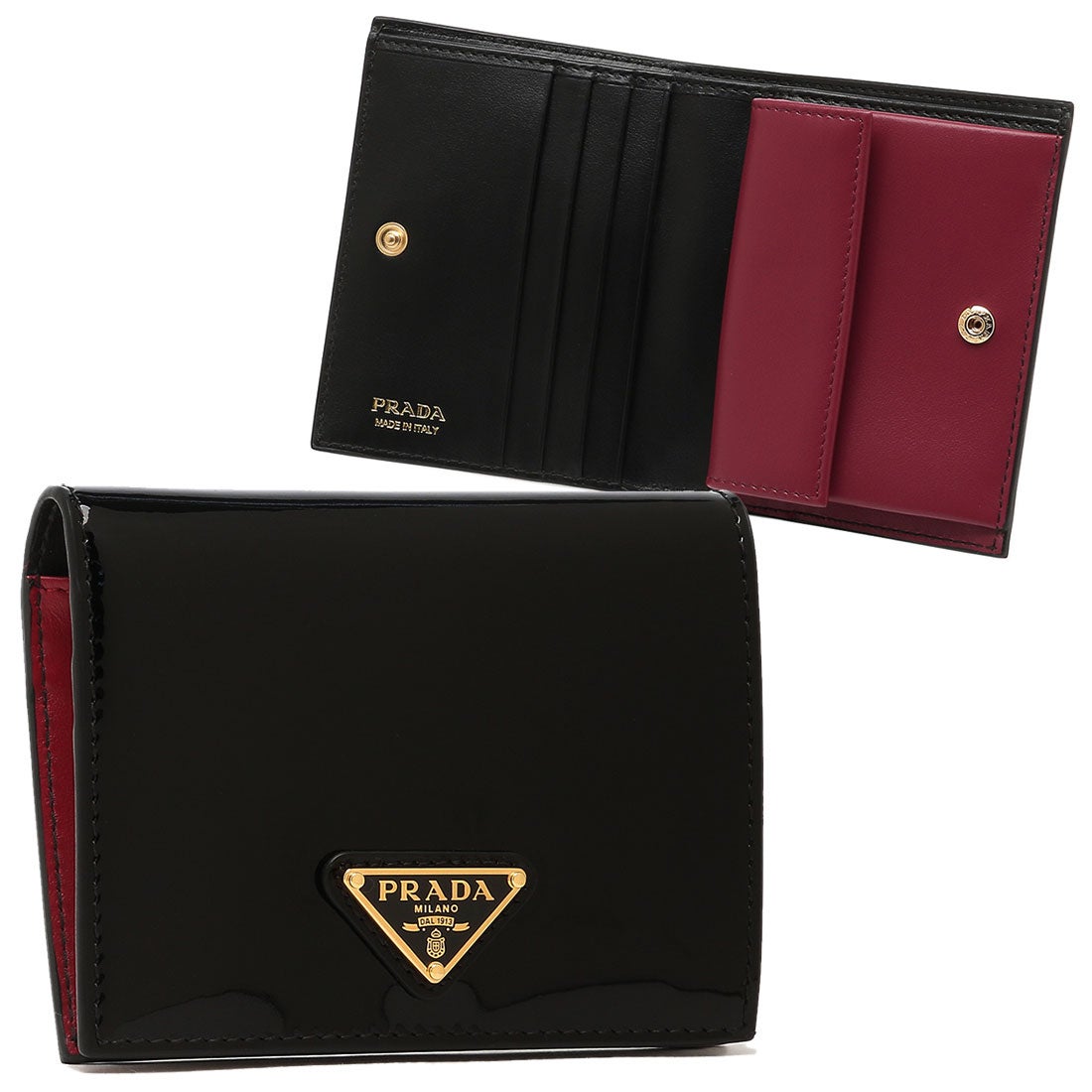 PRADA レッド ロゴ Vネック クロップドトップスニット赤ショート