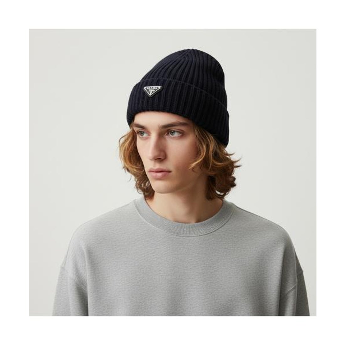 プラダ PRADA PRADA ニット帽 2HC390 2DZL トライアングルロゴ