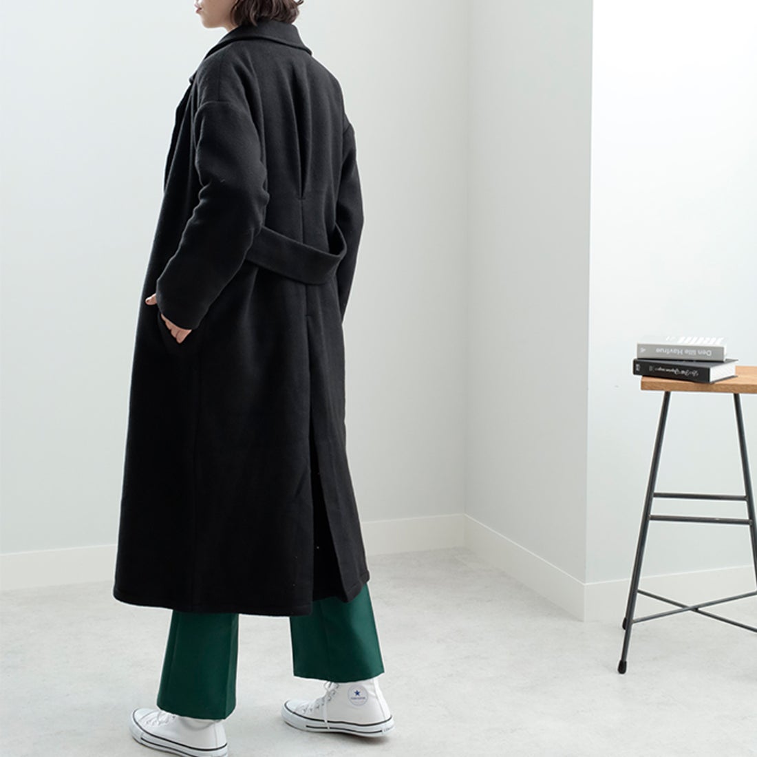 ジーラ GeeRA ダブルロングチェスターコート （ブラック