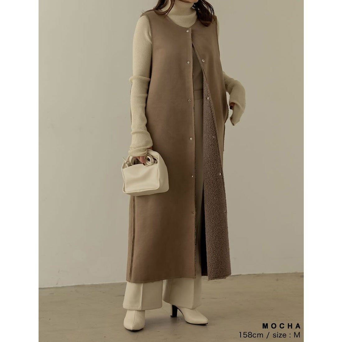 ジャケット・アウター Eaphi big collar middle coat eaphi big collar