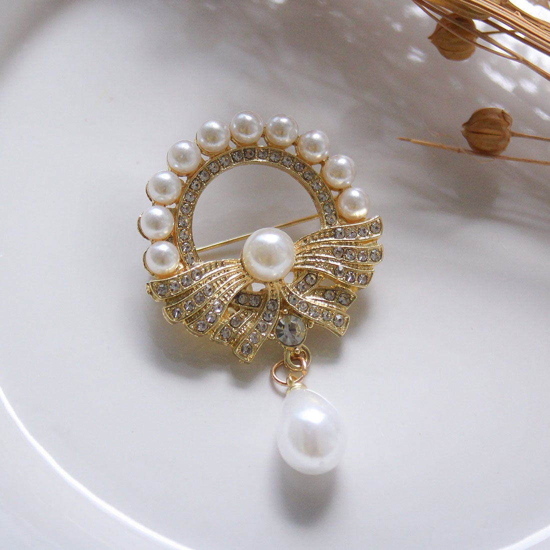 リアルスタイル REAL STYLE ブローチ ピン パール 卒業式 おしゃれ