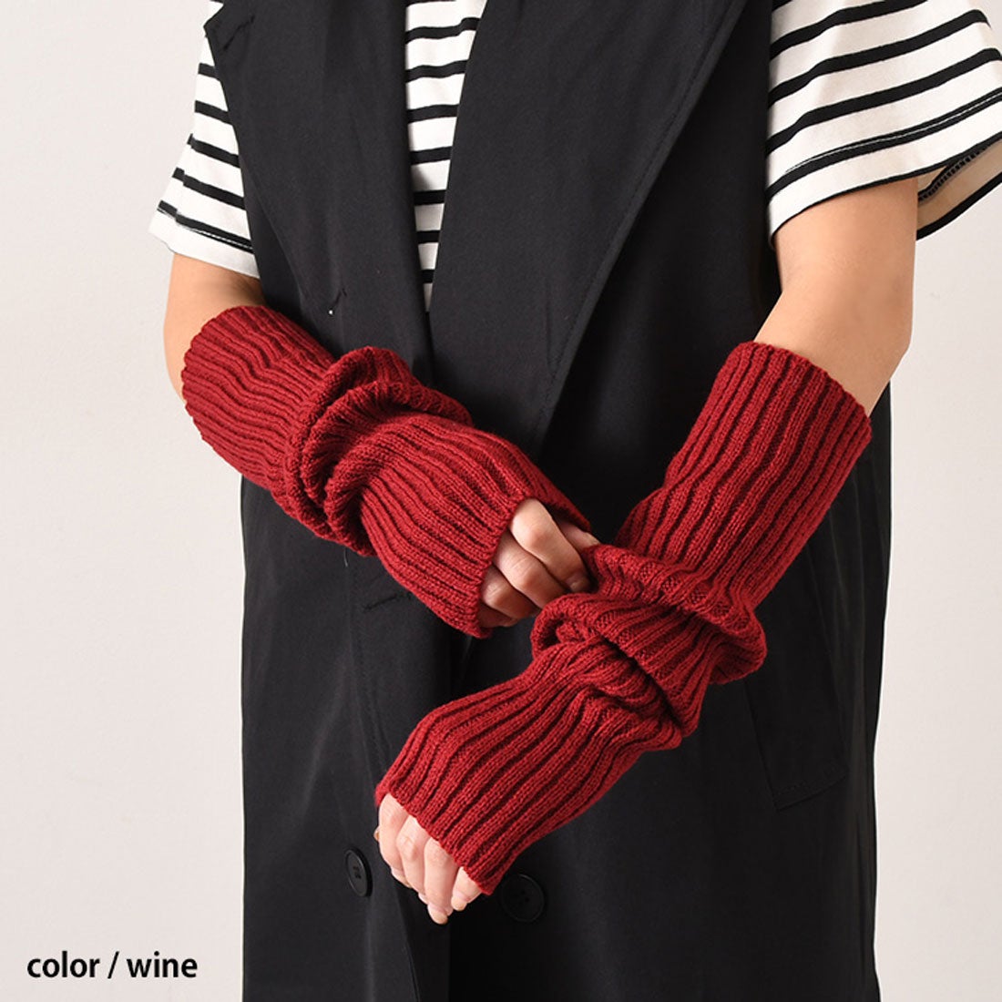 リアルスタイル REAL STYLE アームウォーマー ピンク ニット