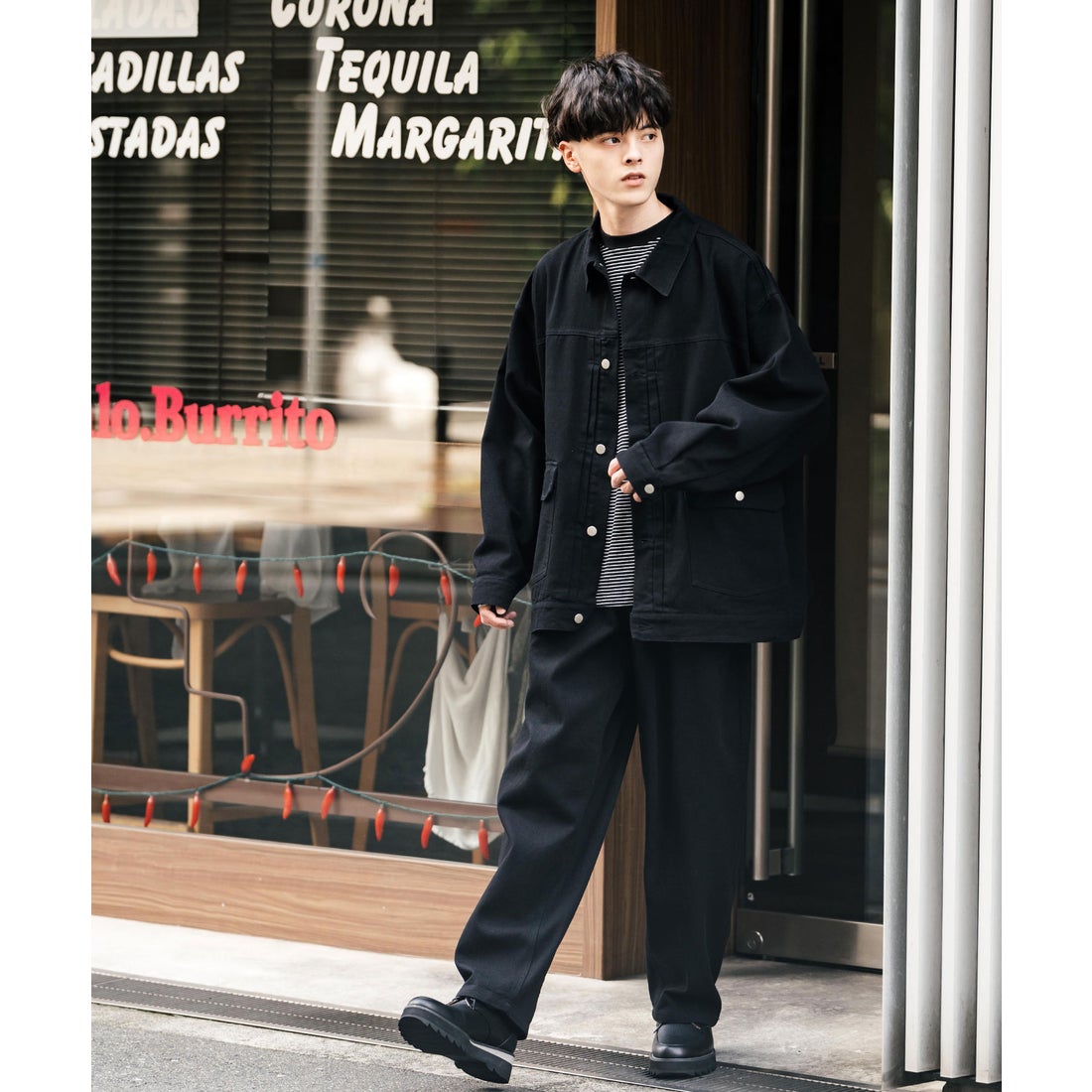 ロッキーモンロー Rocky Monroe セットアップ デニムジャケット ワイド