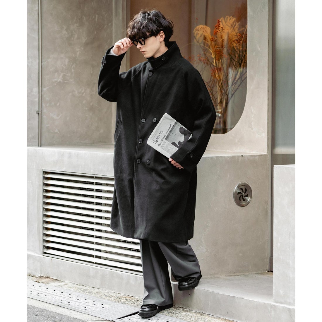 MOSCHINO ミリタリー風チェスターコート LOVE MOSCHINO チェスター