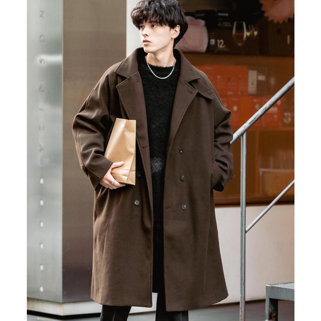 ロッキーモンロー Rocky Monroe チェスターコート ダブル ロング丈