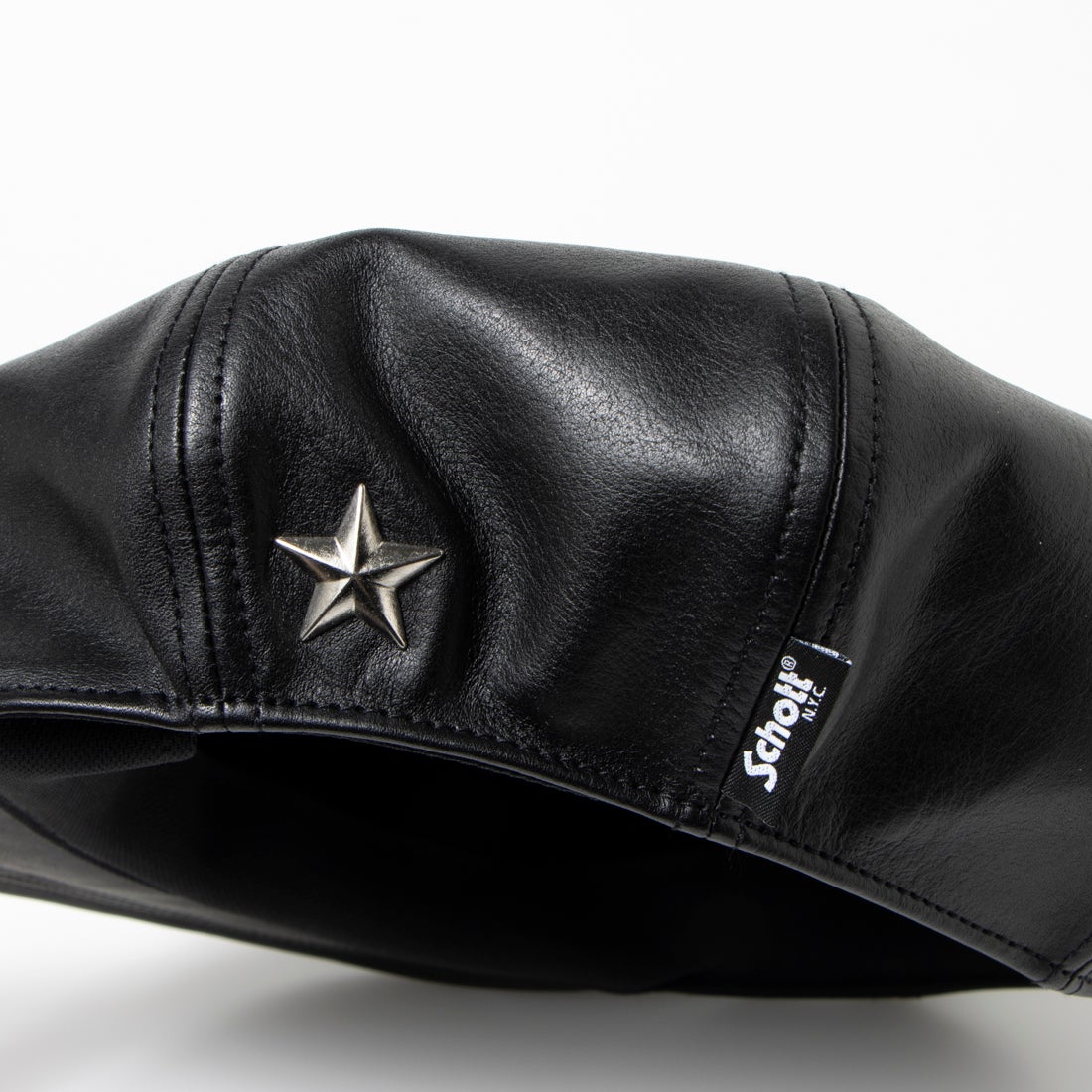 ショット Schott ONE STAR LEATHER CASQUETTE （BLACK） -ファッション