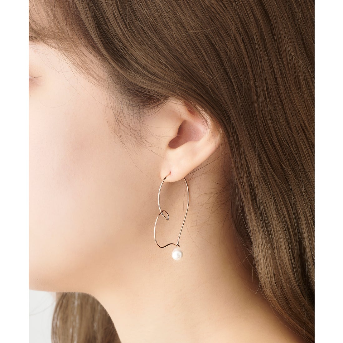 サマンサティアラ Samantha Tiara K14GF ハートシェイプピアス（片耳用