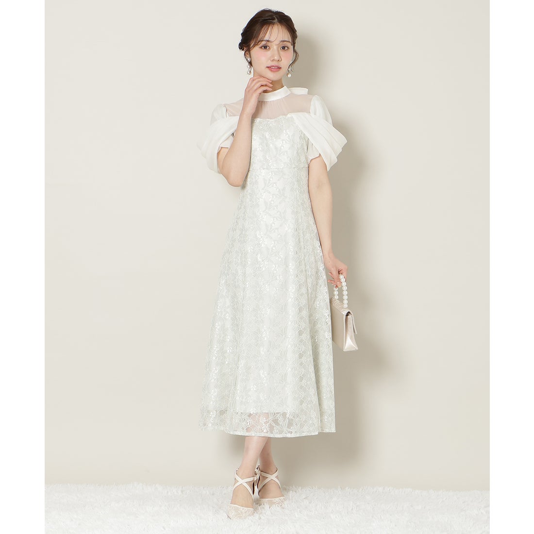 ウィルセレクション WILLSELECTION シアーベールレースワンピース