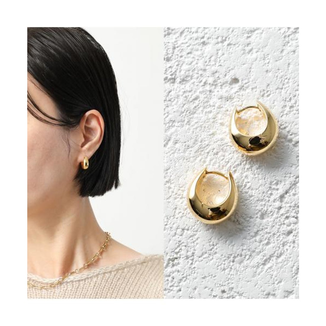 ミ*キ様 Tom wood Ice Hoops Medium ゴールド ピアス TOM WOOD