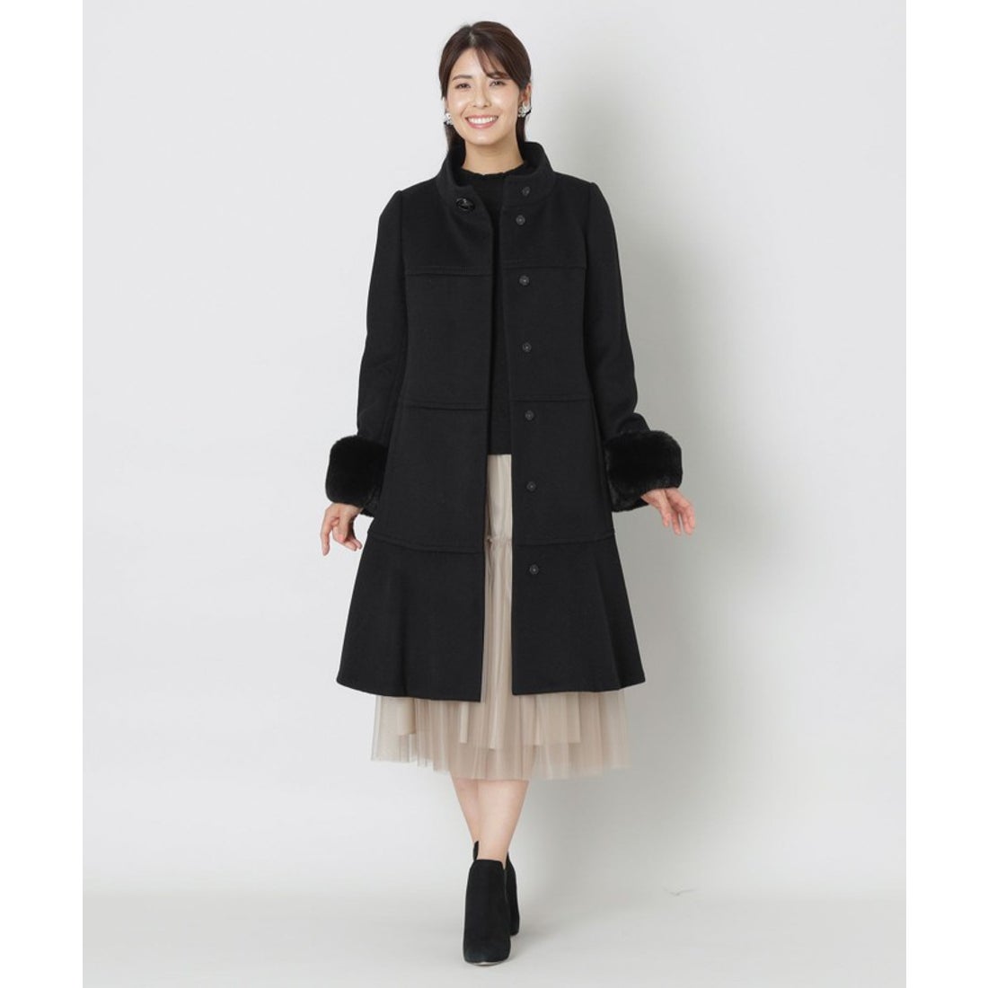 TOBECHICトゥービシックパール付コート冬アウター