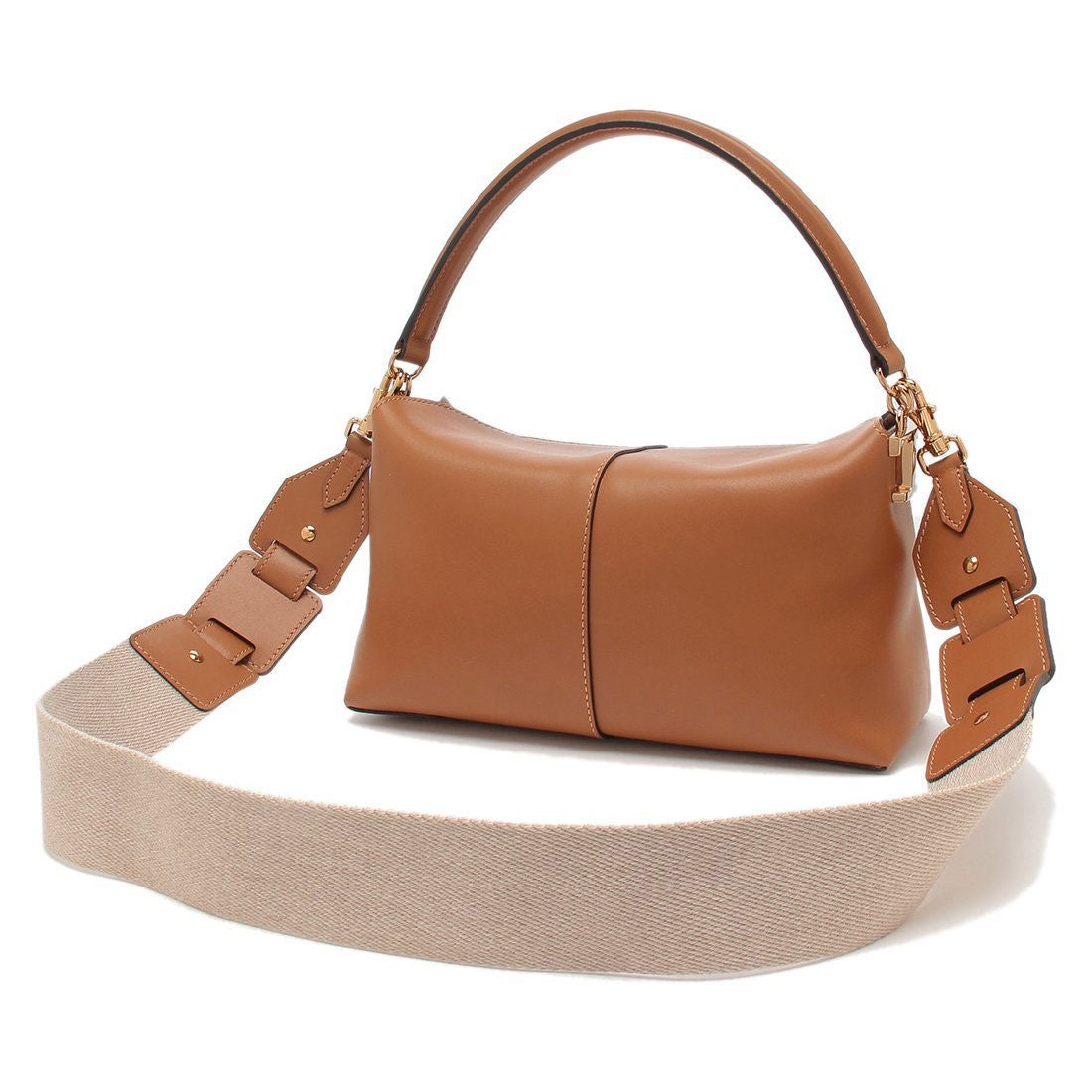 トッズ TOD'S ハンドバッグ ショルダーバッグ Tケース ミニ ブラウン