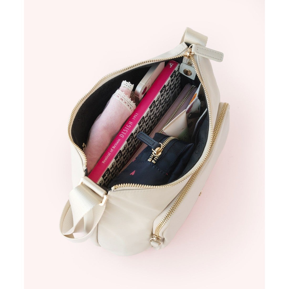 TOCCA 【撥水】OPENING SENSE NYLONBAG ショルダーバッグ （ネイビー系