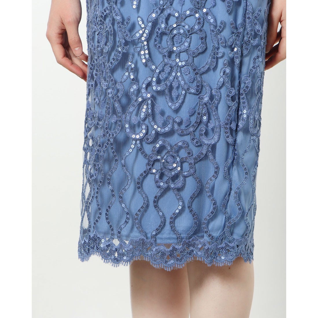 タダシショージ TADASHI SHOJI スパンコール 刺繍 レース カクテル