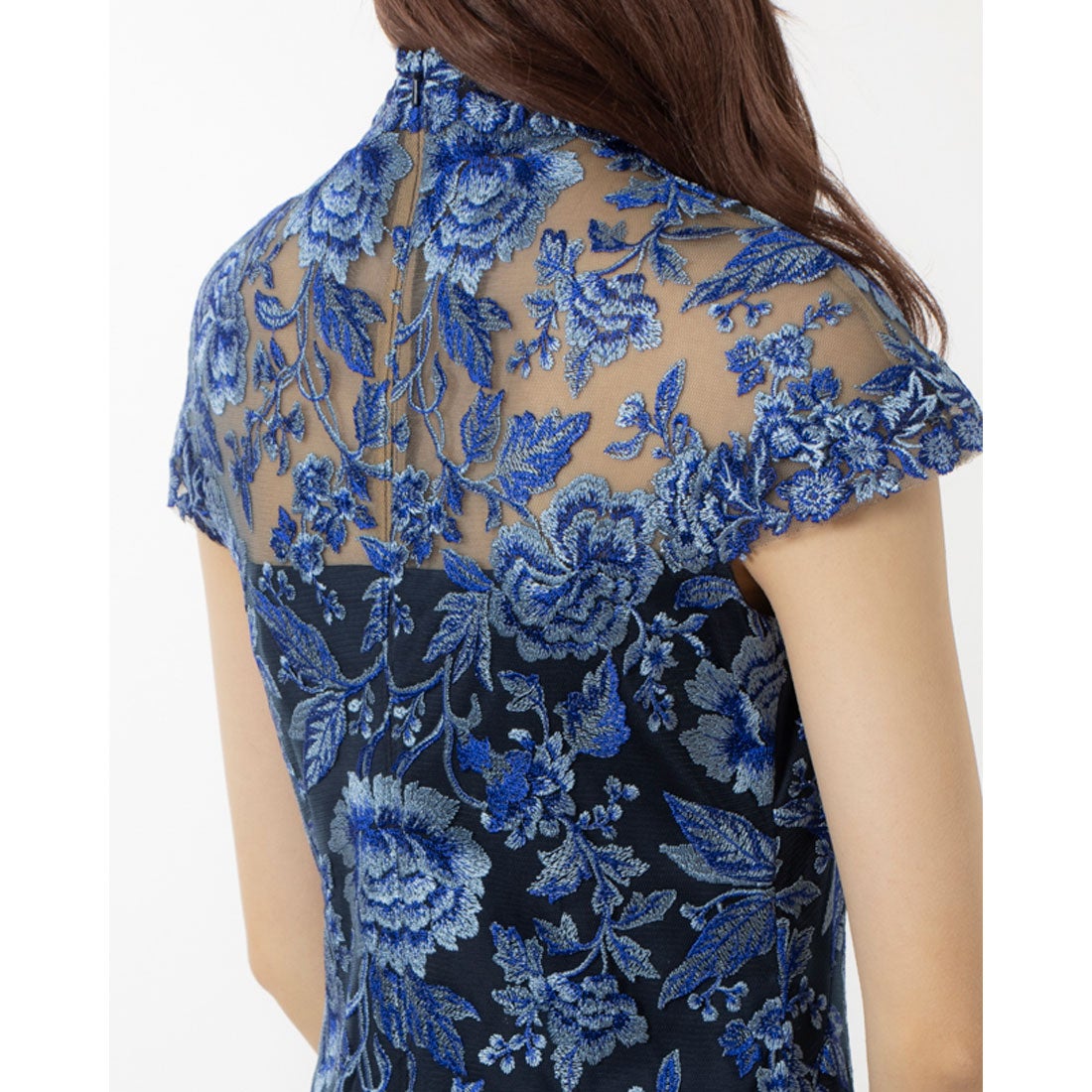 タダシショージ TADASHI SHOJI ☆エレガントなブルーフローラル刺繍ゅ