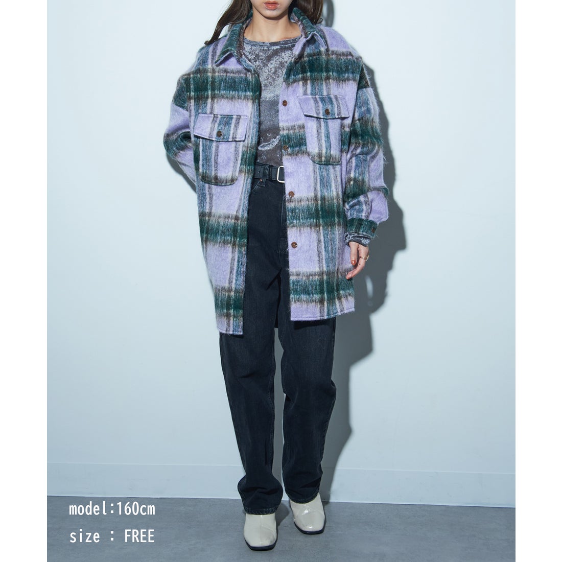 メゾンブリーズレヴール MAISON BREEZE reveur シャギーチェックシャツ