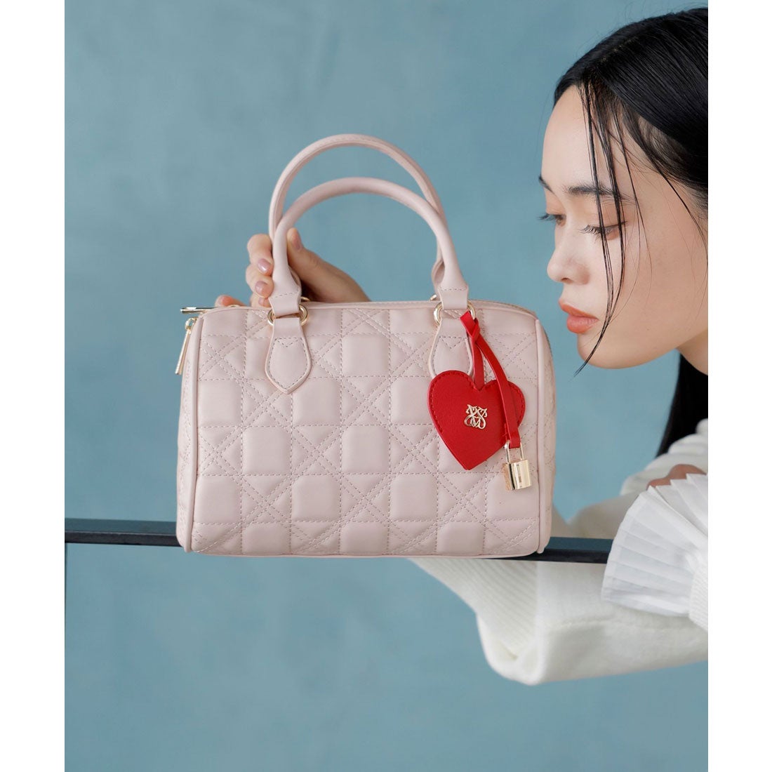 ビス VIS 【2WAY】ハートチャームつきボストンバッグ （ピンク系（65