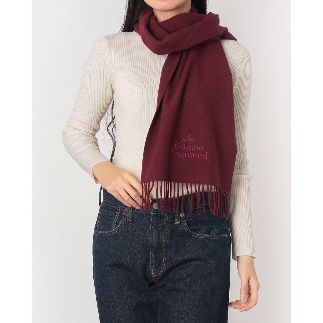 Vivienne Westwood Vivienne Westwood 未使用 マフラー オーブ 刺繍
