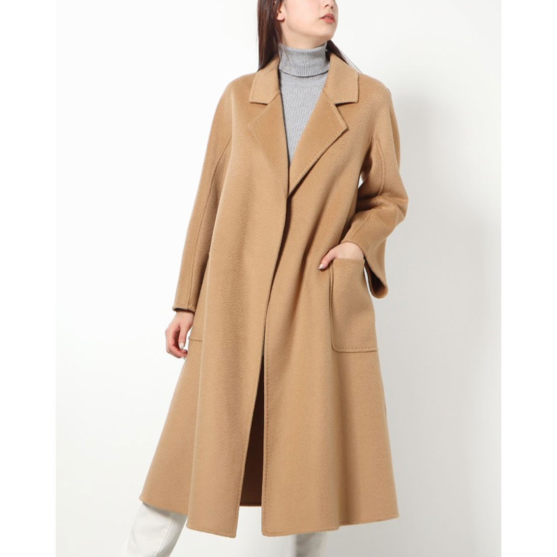 ベスジョーヤ VESGIOIA オーストラリアウールロングコートテーラード襟