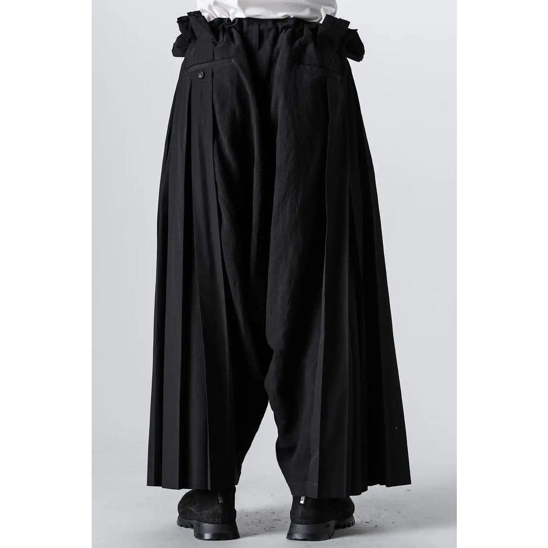 Yohji Yamamoto POUR HOMME Sarouel Pleats Pants （Black） -FASCINATE