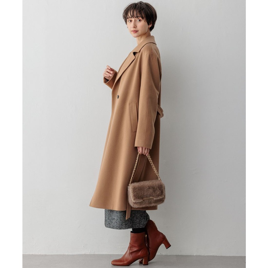 ニジュウサンク 23区 MTRカシミヤライトビーバー チェスターコート